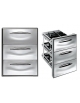 Cassettiera tripla - FORO BANCO L 445 x H 604 MM - PROFONDITA' ESTERNA CASSETTO MM 431