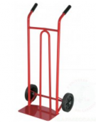 Carrello portasacchi leggero spalla a curva - 2 ruote gommate Ø cm 20 - cm 50x48x110h - Pala di carico cm 40x25