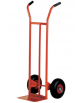 Carrello portasacchi spalla a curva - 2 ruote pnumatiche cerchio acciaio Ø cm 26 - cm 44x52x124h