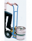 Portacasse con scaricafacile - 2 ruote pneumatiche cerchio acciaio Ø cm 26 - cm 51x53x125h