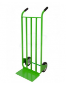 Portacasse alta portata 2 ruote gomma piena Ø cm 20 - cm 50x47x125h - Pala di carico cm 42X22