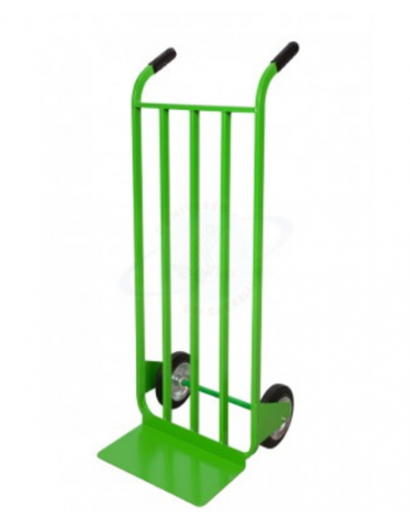 Portacasse alta portata 2 ruote gomma piena Ø cm 20 - cm 50x47x125h - Pala di carico cm 42X22