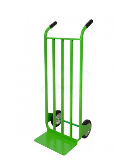 Portacasse alta portata 2 ruote gomma piena Ø cm 20 - cm 50x47x125h - Pala di carico cm 42X22