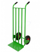 Portacasse spalla larga - 2 ruote pneumatiche cerchio acciaio Ø cm 26 - cm 50x52X125h - pala di carico  cm 42x22
