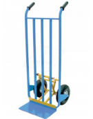 Portacasse piastra grande-scaricafacile  - 2 ruote pneumatiche cerchio acciaio Ø cm 26 - cm 50x55X126h