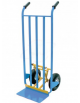 Portacasse piastra grande-scaricafacile - 2 ruote pneumatiche cerchio acciaio Ø cm 26 - cm 50x55X126h