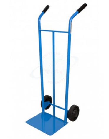 Portacassette ruote gommate - 2 ruote gommate Ø cm 15 - cm 40x42x110h - Pala di carico cm 32x23