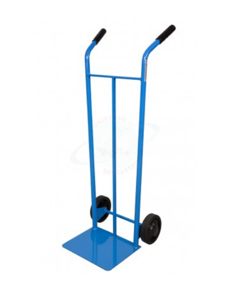 Portacassette ruote gommate - 2 ruote gommate Ø cm 15 - cm 40x42x110h - Pala di carico cm 32x23