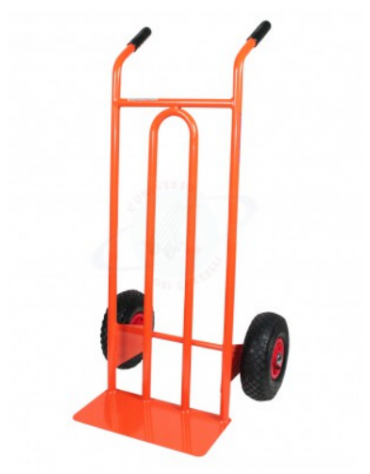 Portacasse - 2 ruote pneumatiche cerchio nylon Ø cm 26 - cm 56x45x110h - Pala di carico cm 40X16