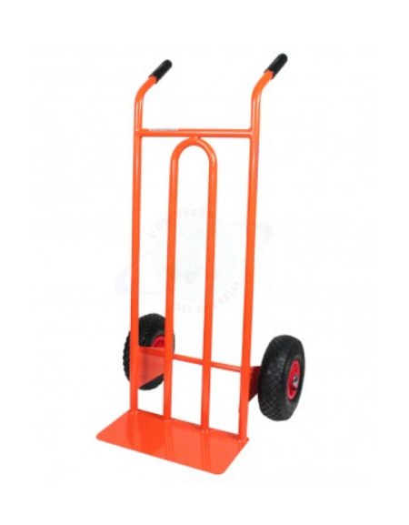 Portacasse - 2 ruote pneumatiche cerchio nylon Ø cm 26 - cm 56x45x110h - Pala di carico cm 40X16