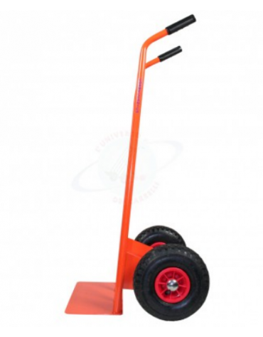 Portacasse - 2 ruote pneumatiche cerchio nylon Ø cm 26 - cm 56x45x110h - Pala di carico cm 40X16