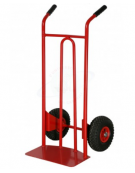 Portasacchi spalla curva - 2 ruote pneumatiche cerchio nylon Ø cm 26 - cm 48x48x108h - Pala di carico cm 40x25