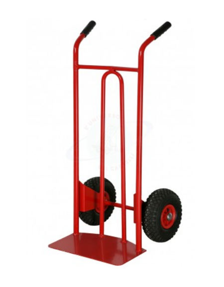 Portasacchi spalla curva - 2 ruote pneumatiche cerchio nylon Ø cm 26 - cm 48x48x108h - Pala di carico cm 40x25