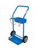 Portabombole biposto con cassetta lt.14 per bombole Ø cm 17 - cm 59x44,5x97h - Pala di carico cm 43x20