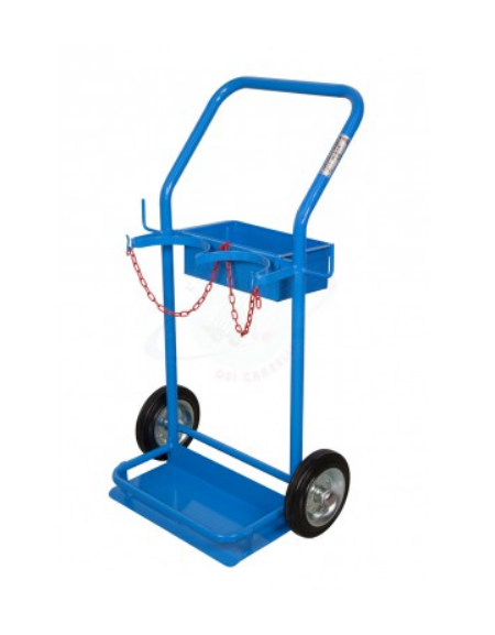 Portabombole biposto con cassetta lt.14 per bombole Ø cm 17 - cm 59x44,5x97h - Pala di carico cm 43x20