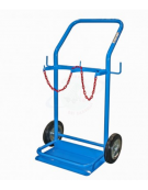 Portabombole biposto lt.14 - per bombole Øcm 170 - 2 ruote gomma piena Ø cm 20 - cm 59x44,5x97h