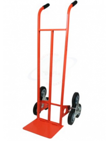 Carrello per trasporto su scala spalla stretta 6 ruote gomma industriale su stella rotante Ø cm 15 - cm 50x56x125h