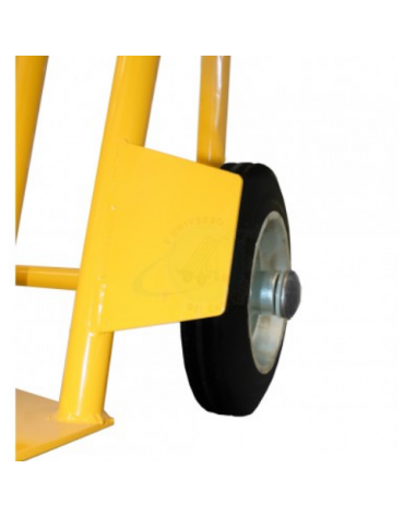 Carrello per Corriere spalla curva ruote gomma piena 2 ruote gomma piena Ø cm 20 - cm 60x45x110h