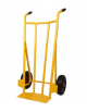 Carrello portacasse per corrieri a spalla curva - 2 ruote pneumatiche cerchio acciaio Ø cm 26 - cm 60x48x110h