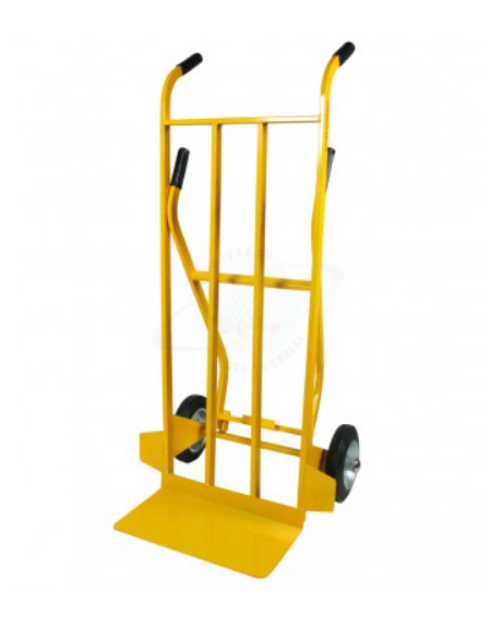 Carrello per corriere a doppia impugnatura - 2 ruote gomma piena Ø cm 20 - cm 58x51x125h