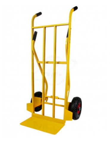 Carrello per corriere  a doppia impugnatura 2 ruote pneumatiche cerchio acciaio Ø cm 26 - cm 63x58x126h