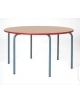 TAVOLINO ROTONDO PER SCUOLA MATERNA DIAMETRO CM 110X52H - PIANO IN NOBILITATO - GRANDEZZA 2 - GAMBE IN ACCIAIO Ø MM 25