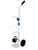 Carrello Portabombola singolo da lt 10/14 per bombola Ø cm 16 - 2 Ruote cm Ø 15 gommate - cm 29x35x110h