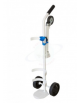 Carrello portabombola per ambienti sanitari per bombole Ø cm 16 da lt 5/7 - Trasformabile su 3 ruote - cm 29x32x110h