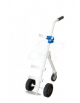Portabombole lt. 10/14 per ambienti sanitari per bombola Ø cm 16 - Trasformabile su 3 ruote - cm 29x32x110h