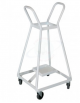 Carrello portabombola da lt 10/14 - Piastra appoggio bombola cm 19x19 - 4 ruote gommate Ø cm 10 - cm 46x45x92h