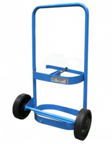 Carrello portabombole da lt 5 - 2 ruote gommate Ø cm 15 - cm 43x28x67h