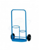 Carrello portabombole Ossigeno/ GPL - cechi portabombole Ø mm 150 / 200 - 2 ruote gommate Ø cm 15 - cm 51x67h