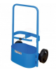 Carrello portabombole lt.5  per Ossigeno/Acetilene con piastra di serraggio 2 ruote gommate Ø cm 15 - cm 43x67h