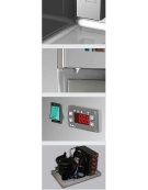 Armadio Refrigerato Inox a bassa temp. 4 sportelli cm 142x80x203h