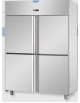 Armadio congelatore Inox BT doppio con quattro sportelli Lt 1400 predisposto per unità frigorifera remota BT cm 142x80x203h