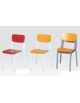 SEDIA SOVRAP.SEDILE E SPALLIERA FAGGIO COL.TRASPARENTE - struttura in acciaio - 28X28X31H