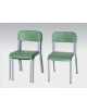 SEDIA SOVRAPPONIBILE SEDILE E SPALLIERA POLIPROPILENE - struttura in acciaio - DIM.32X32X31H