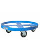 Base carrellata per fusti Ø cm 60 - 4 ruote girevoli Ø cm 10 - Dimensioni Ø cm 62 - portata Kg 300