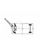 Carrello a rimorchio con ralla sterzante con timone/occhione - ruote gomma piena - pianale lamiera liscia - cm 140x75x30h