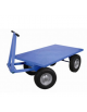 Carrello con rimorchio con ralla sterzante con semiasse  - 4 ruote pneumatiche Ø cm 40x10 - cm 140x75x50h