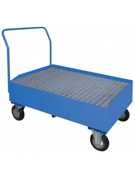 Vasca raccolta liquidi inforcabile lt.300 con ruote e manico - Dimensioni mm 124x80