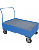 Vasca raccolta liquidi inforcabile lt.300 con ruote e manico - Dimensioni mm 124x80x145h