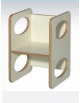SEDIA PLURIUSO 2 ALTEZZE -  interamente in legno multistrati di betulla - cm 36x35x54H