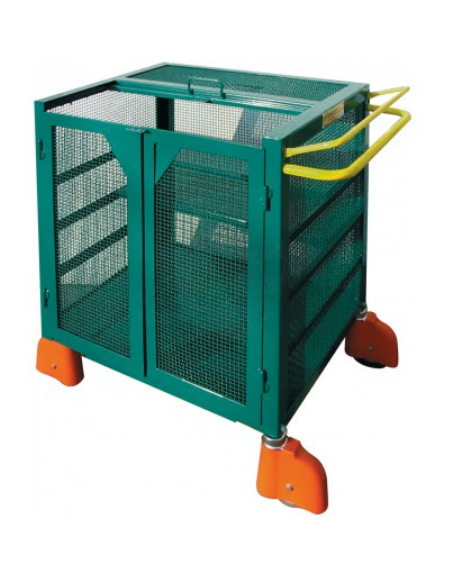 Carrello a gabbia senza freno attivo - Portavalori 4 ruote (2 fisse - 2 girevoli) desmopan Ø cm 15 - cm 100x65x100h