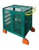 Carrello a gabbia senza freno attivo - Portavalori - 4 ruote Ø cm 15 desmopan (2 fisse - 2 girevoli) - cm 100x65x100h