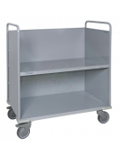 Carrello porta faldoni/fascicoli a 2 piani - 4 ruote gomma alta silenziosità Ø cm 12,5 - cm 42x85x105h