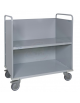 Carrello porta faldoni/fascicoli a 2 piani - 4 ruote gomma alta silenziosità Ø cm 12,5 - cm 42x85x105h