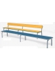 PANCA PER MATERNA 3 MONTANTI SOLO SEDILE CON BORDO IN FAGGIO MASSELLO CM 200X30X30H