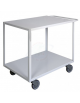 Carrello ufficio a 2 piani - 4 ruote girevoli alta silenziosità gomma Ø cm 12,5 - cm 50x95x85h