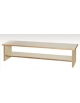 PANCA SPOGLIATOIO PER MATERNA CON PORTASCARPE IN LEGNO MULTISTRATO DI BETULLA - cm. 120x30x30H